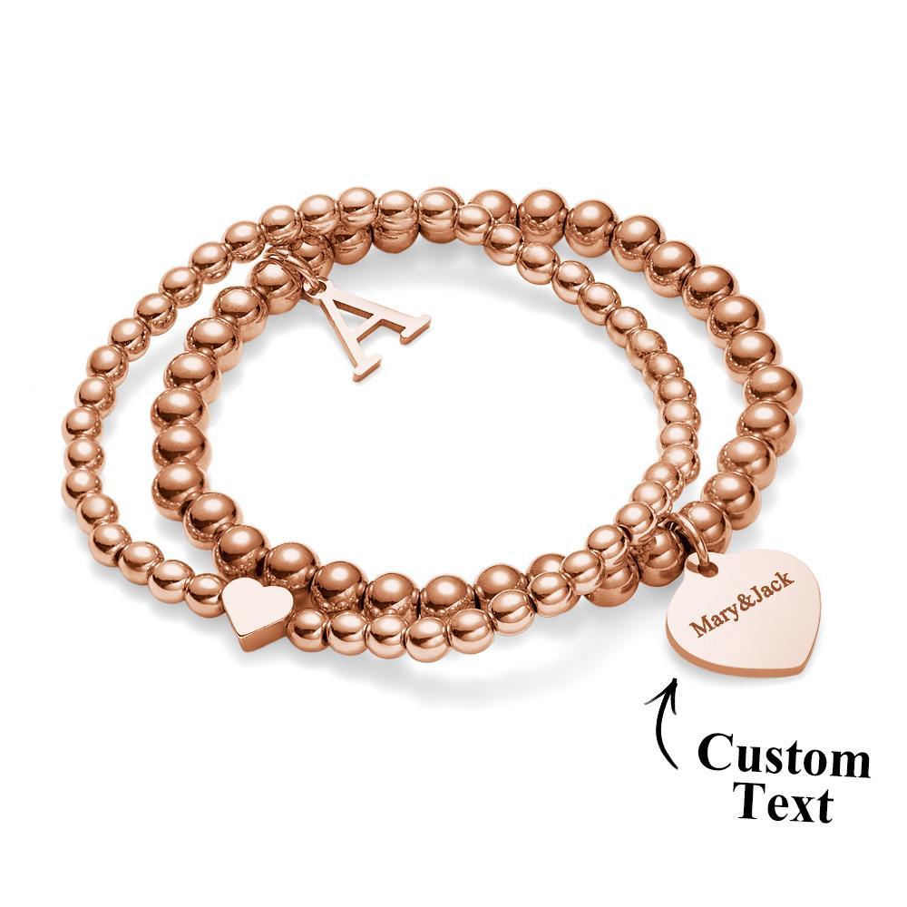 Bracelet Avec Nom Personnalisé, Cadeau Initial En Métal - votrecollierprenomfr