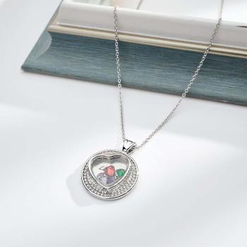 Collier De Pierre De Naissance À Bascule Gravé Sur Mesure, Pendentif En Zircon, Cadeaux Pour Elle - votrecollierprenomfr