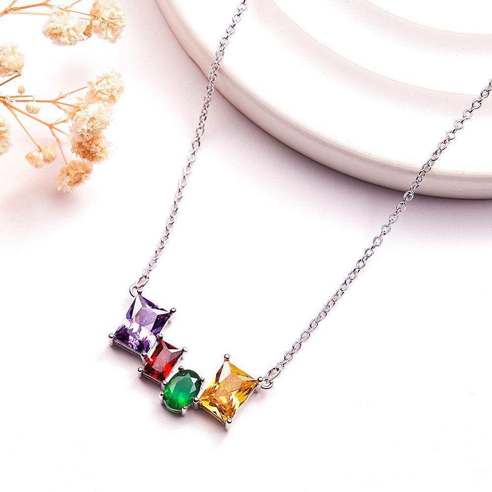 Collier De Pierre De Naissance Personnalisé, Bijoux De Pierres De Naissance En Forme De Variété Unique, Cadeaux Pour Elle - votrecollierprenomfr