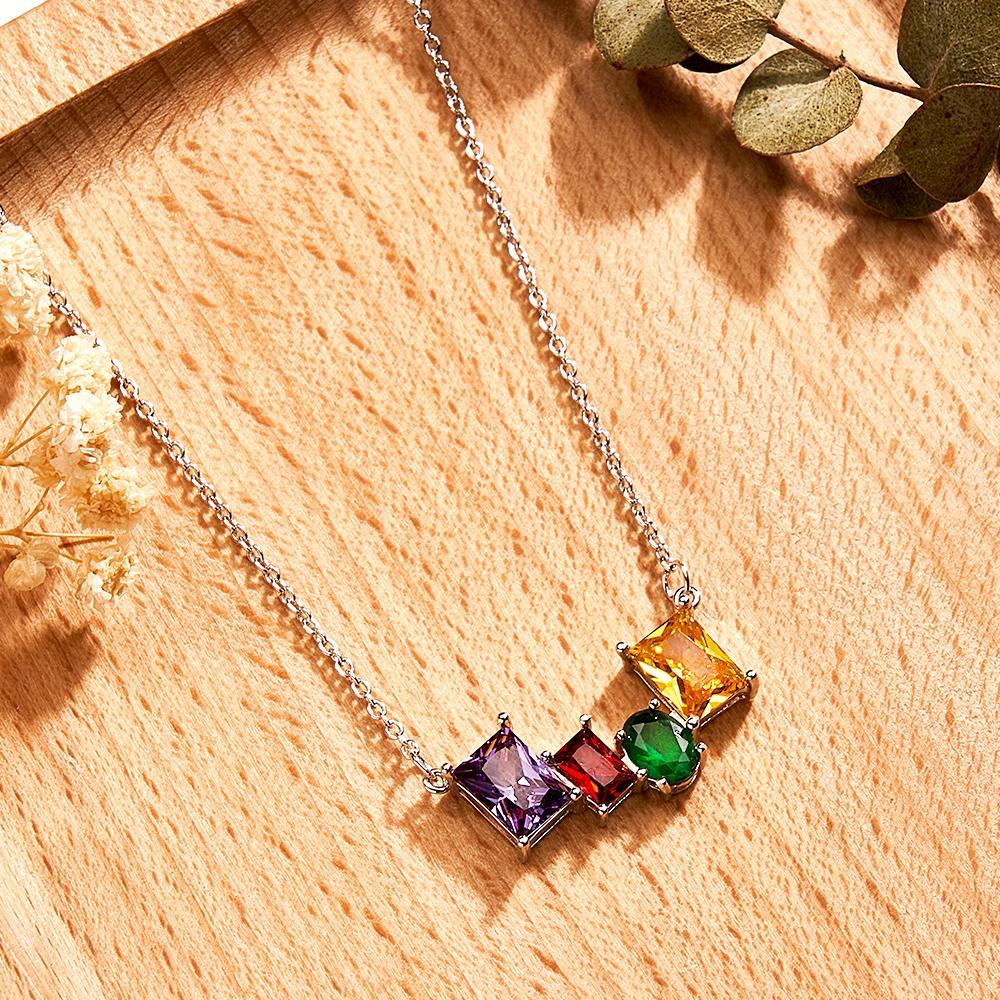 Collier De Pierre De Naissance Personnalisé, Bijoux De Pierres De Naissance En Forme De Variété Unique, Cadeaux Pour Elle - votrecollierprenomfr