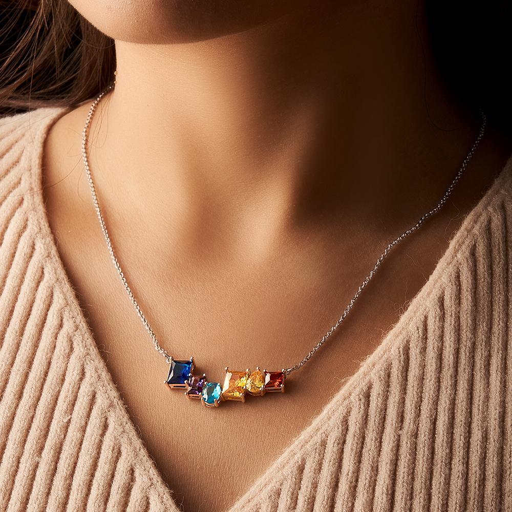 Collier De Pierre De Naissance Personnalisé, Bijoux De Pierres De Naissance En Forme De Variété Unique, Cadeaux Pour Elle - votrecollierprenomfr