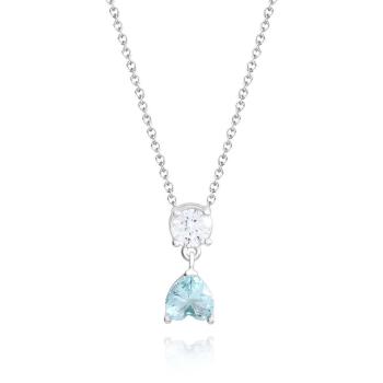 Charmant Collier Combiné De Pierres De Naissance Avec Un Pendentif En Pierre De Naissance En Forme De Cœur, Bijoux Cadeaux De Saint-valentin - votrecollierprenomfr