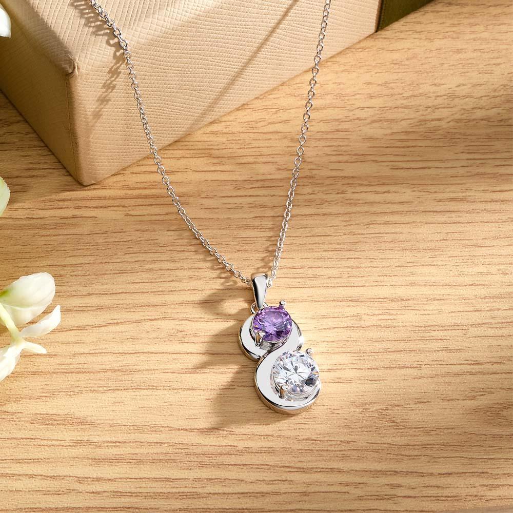 Collier De Pierre De Naissance Personnalisé, Pendentif En Quantité Facultative, Cadeaux Pour Elle - votrecollierprenomfr