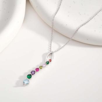 Collier De Pierre De Naissance Personnalisé, Pendentif Créatif Coloré, Bijoux Pour Elle - votrecollierprenomfr