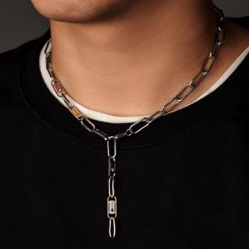 Collier De Nom De Liens Sans Fin Gravables Avec Pierre De Naissance, Décoration D'usure Unique Pour Les Couples - votrecollierprenomfr