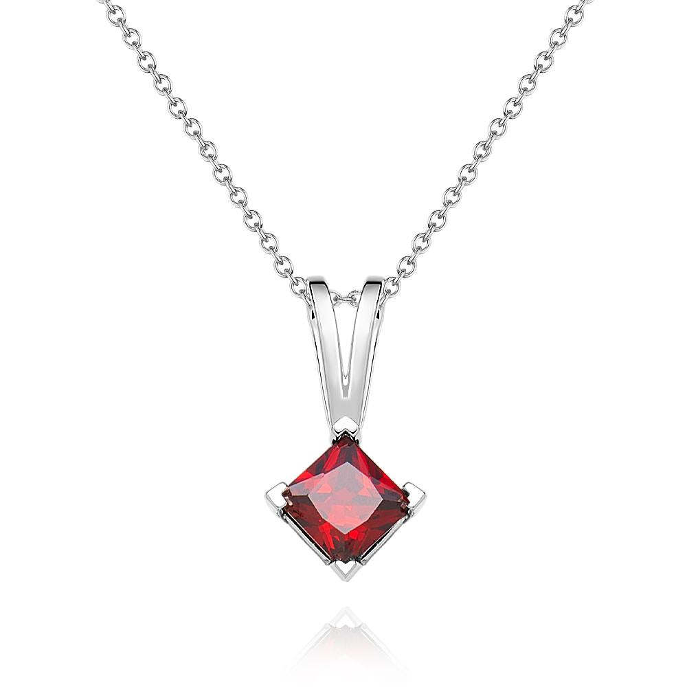 Bijoux Pendentif Colorés Personnalisés Avec Pierre De Naissance Rhomboïde Pour Elle - votrecollierprenomfr