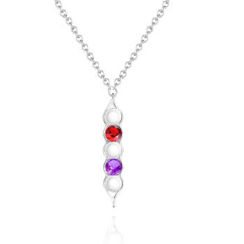 Peas In A Pod Birthstone Collier Pendentif ¨¦l¨¦gant Cadeaux Pour Elle - votrecollierprenomfr