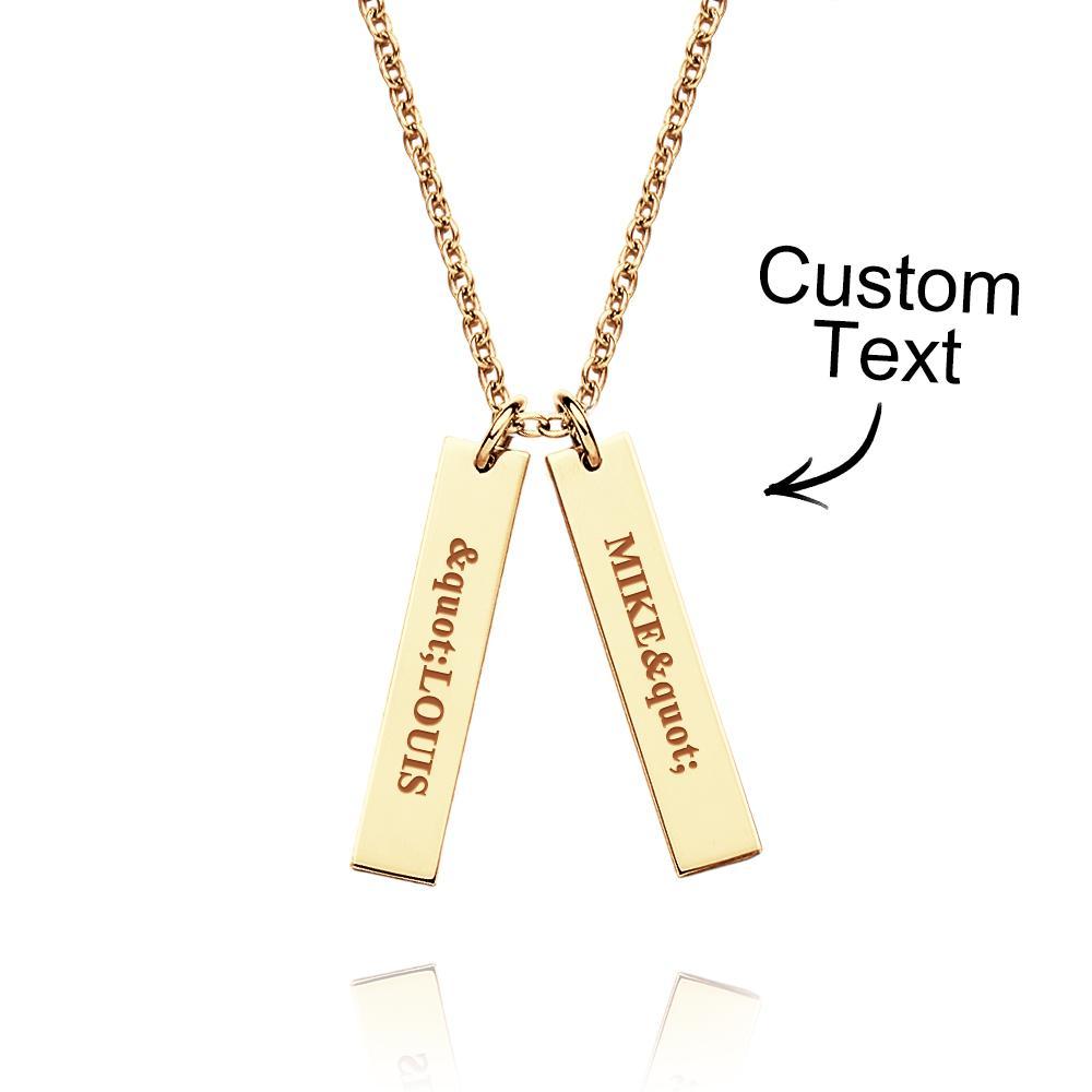 Collier Gravé Personnalisé, Petite Étiquette De Barre Personnalisée, Cadeaux Créatifs - votrecollierprenomfr