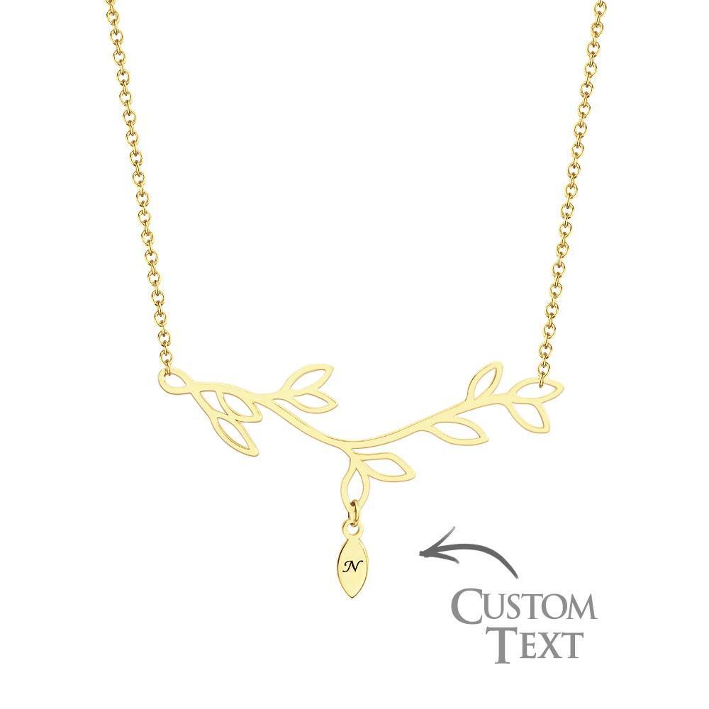 Collier Gravé Personnalisé Arbre Quantité Facultative Pendentif Cadeaux À La Mode Pour Elle - votrecollierprenomfr