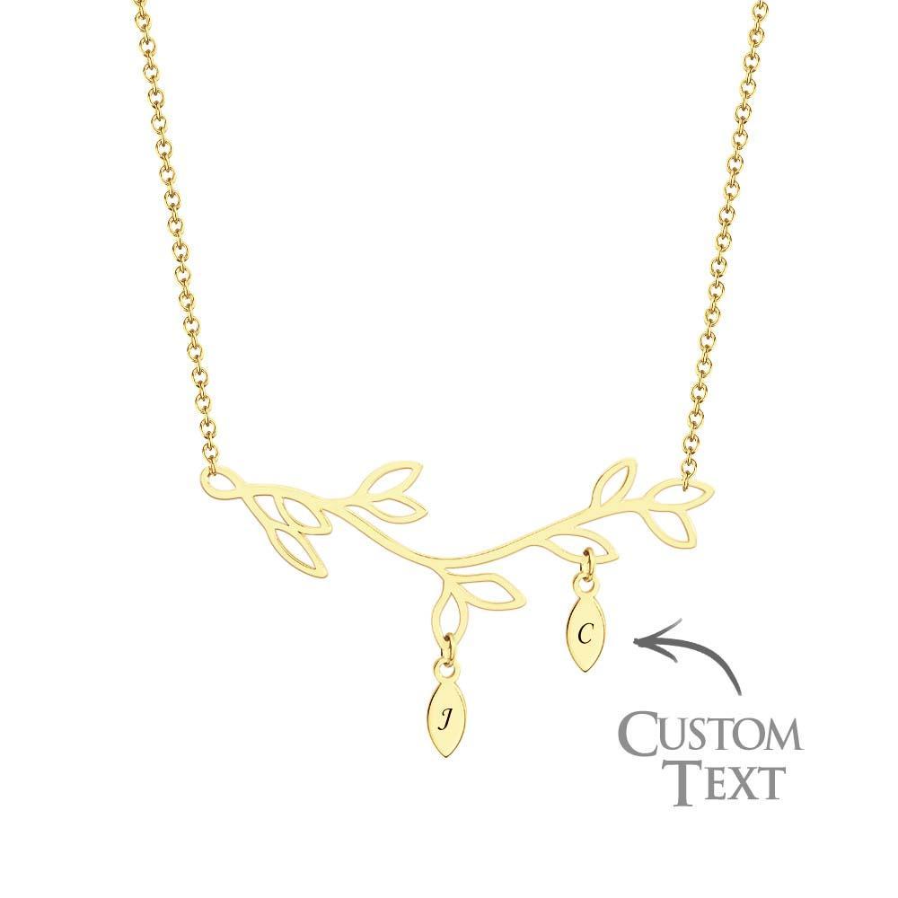 Collier Gravé Personnalisé Arbre Quantité Facultative Pendentif Cadeaux À La Mode Pour Elle - votrecollierprenomfr