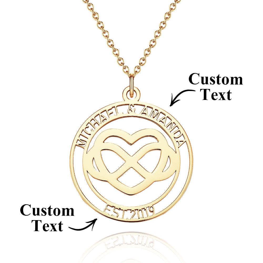 Collier Personnalisé Avec Nom D'amour Infini, Collier D'amour Éternel Personnalisé, Cadeau D'anniversaire De Saint-valentin - votrecollierprenomfr
