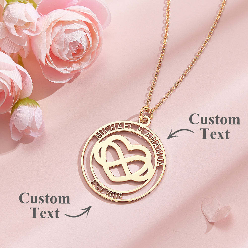 Collier Personnalisé Avec Nom D'amour Infini, Collier D'amour Éternel Personnalisé, Cadeau D'anniversaire De Saint-valentin - votrecollierprenomfr