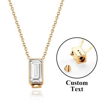 Collier De Cendres D'urne Gravable, Pendentif Mini Cube, Bijoux Commémoratifs - votrecollierprenomfr