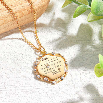 Collier Calendrier Personnalisé, Cadeau D'amour Commémoratif Créatif - votrecollierprenomfr