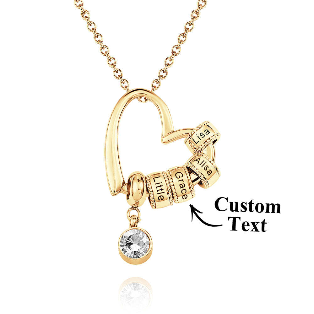Collier Cœur Charmant Gravé Personnalisé, Cadeau D'amour Commémoratif Créatif - votrecollierprenomfr