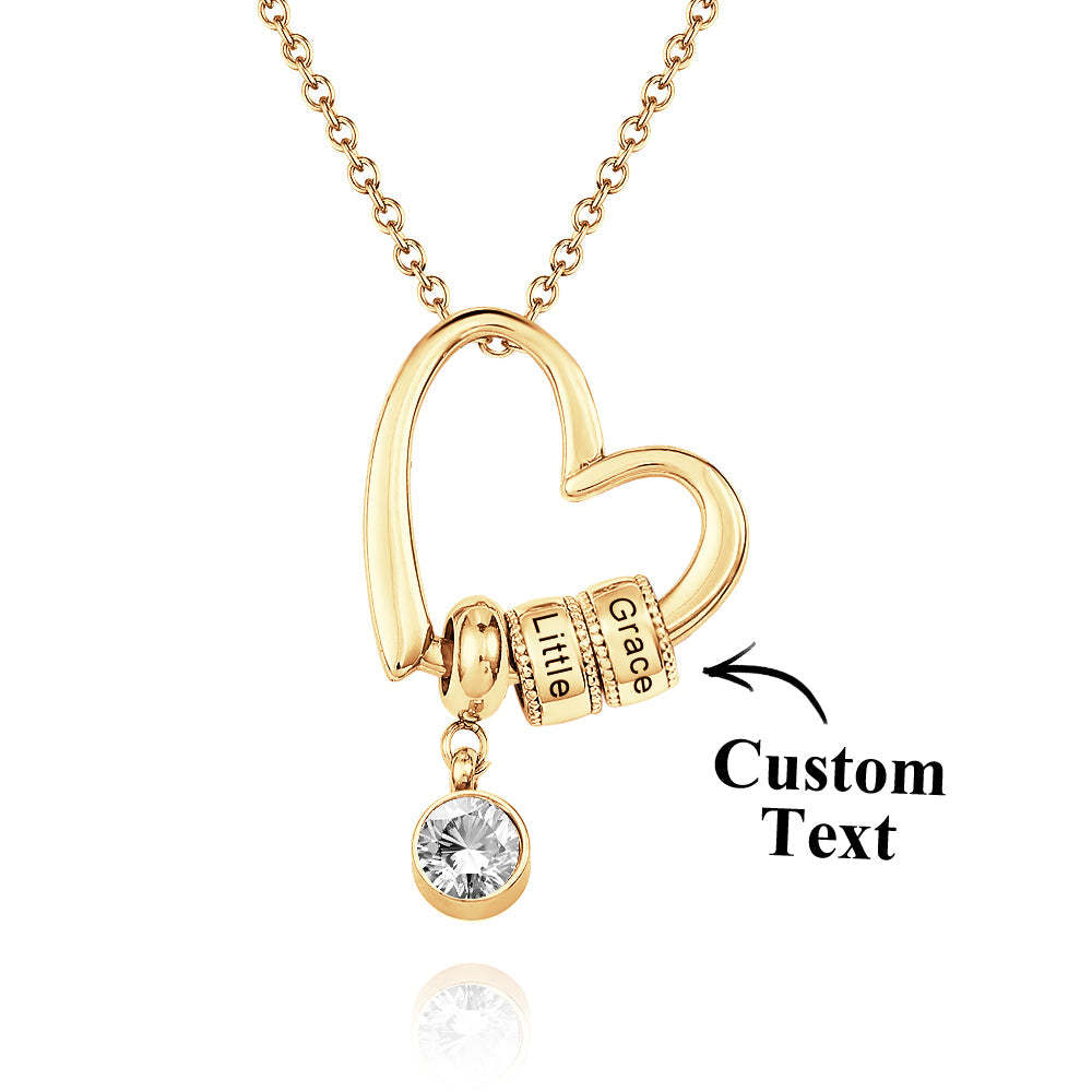Collier Cœur Charmant Gravé Personnalisé, Cadeau D'amour Commémoratif Créatif - votrecollierprenomfr