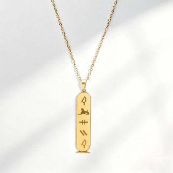 Collier Cartouche De Hiéroglyphes égyptiens Personnalisé, Bijoux Avec Nom Ancien Personnalisé, Cadeau Pour Elle - votrecollierprenomfr