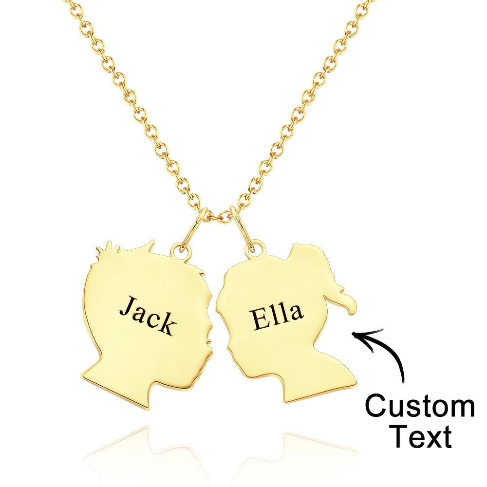 Collier Gravé Personnalisé Silhouette Cadeaux Uniques - votrecollierprenomfr
