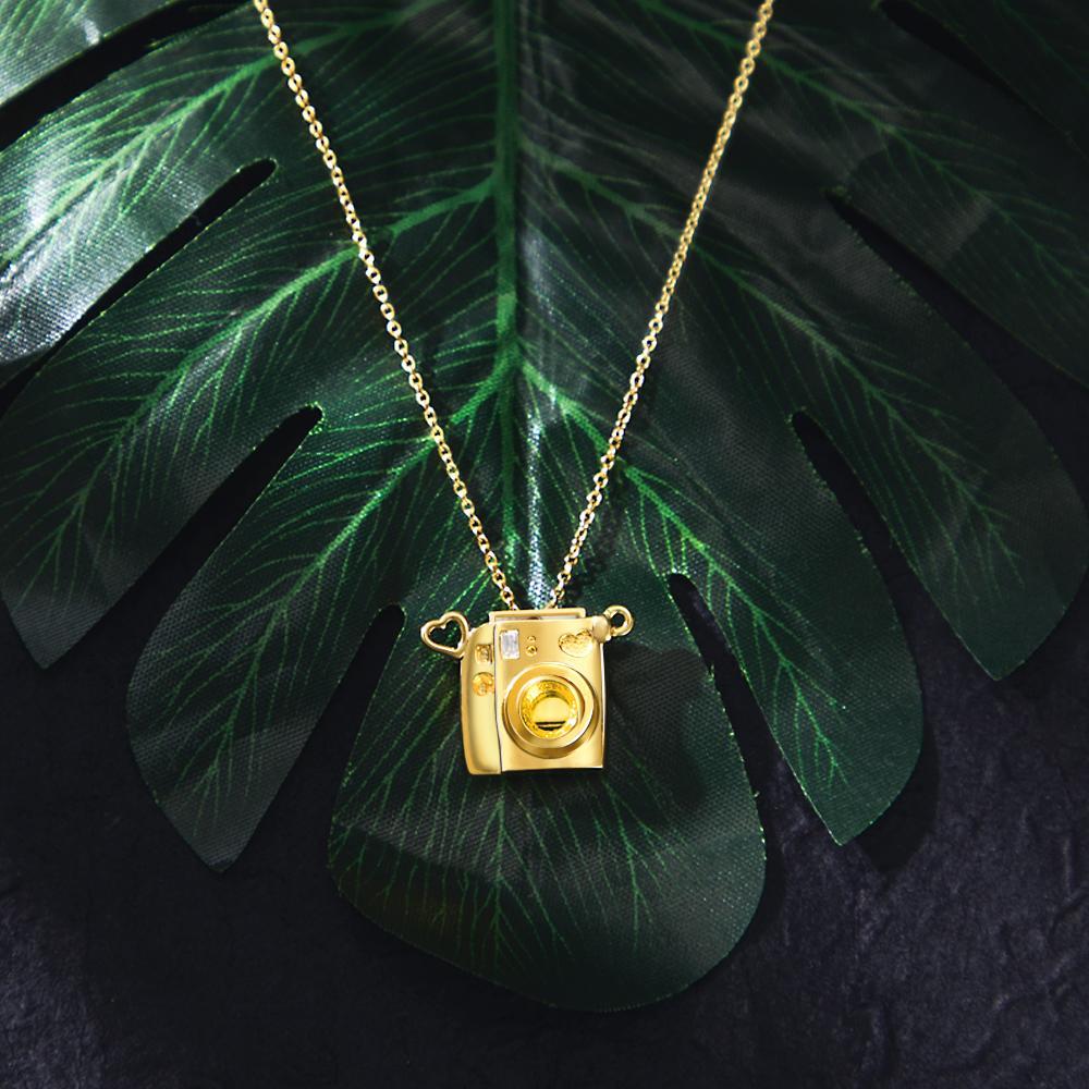 Collier Photo Personnalisé Gravé Collier Pendentif Caméra Cadeau Créatif Pour Ami - votrecollierprenomfr
