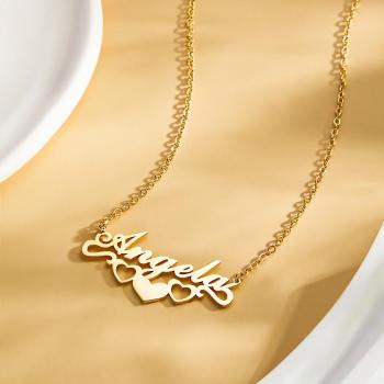 Collier Prénom Personnalisé Coeur Cadeaux Commémoratifs Uniques - votrecollierprenomfr