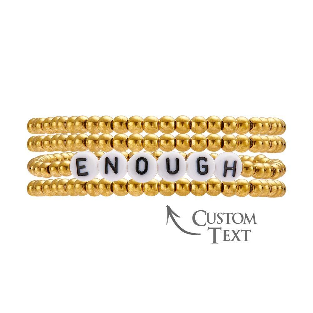 Bracelet De Perles Avec Nom Personnalisé, Cadeau De Style Bohème Pour Elle - votrecollierprenomfr