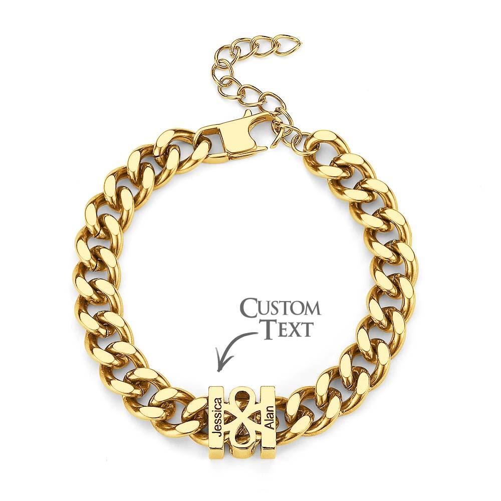 Bracelet Gravé Personnalisé Pour Hommes, Chaîne Cubaine À La Mode, Cadeaux De Saint-valentin - votrecollierprenomfr
