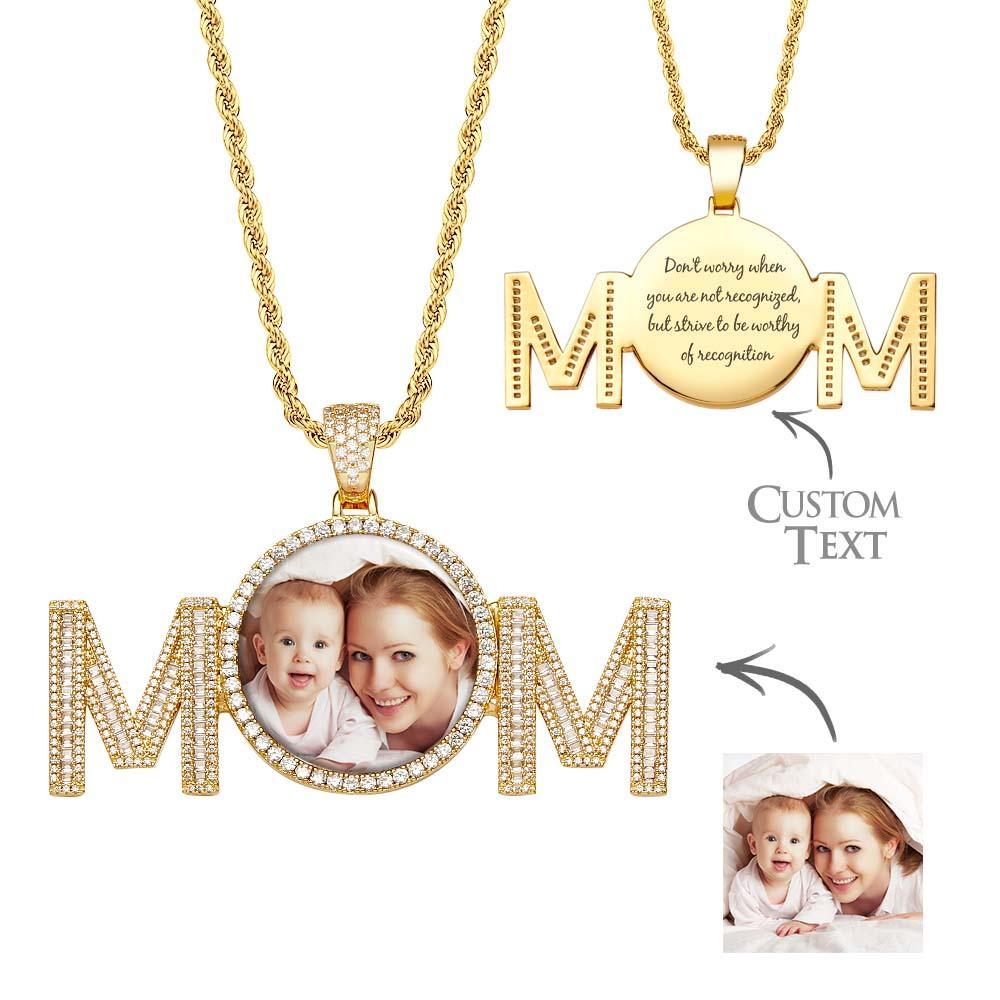 Collier Photo Hip Hop, Pendentif Thème Maman, Bijoux Cadeaux Pour Hommes - votrecollierprenomfr