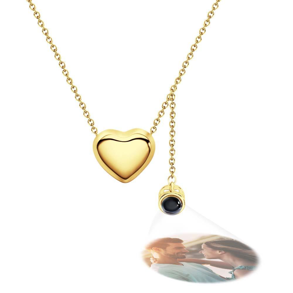 Collier De Projection Personnalisé Pendentif Coeur Cadeau De Mode Pour Elle - votrecollierprenomfr