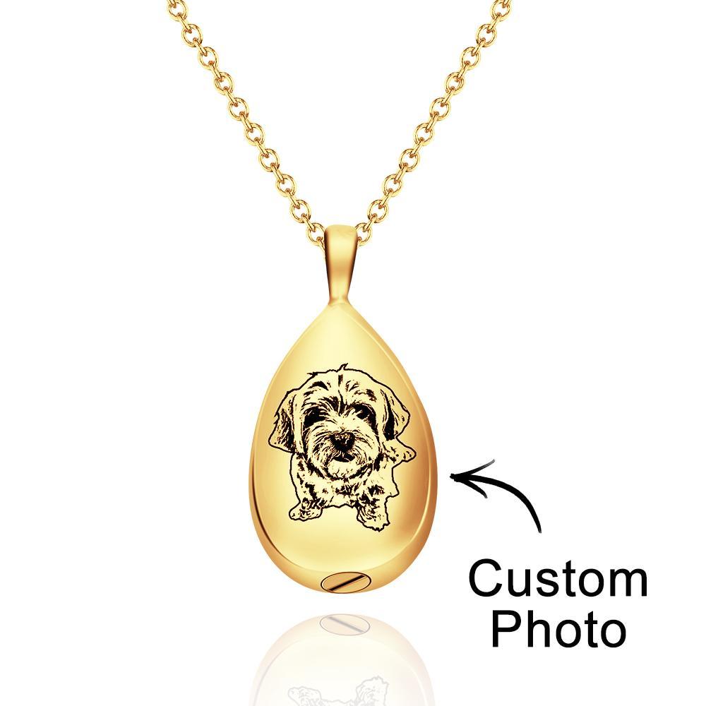 Collier Photo Personnalisé Ombre Sculpture Cendres Pendentif Commémorer Cadeaux - votrecollierprenomfr