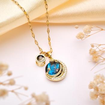 Collier De Projection Personnalisé, Cadeau De Mode Planète - votrecollierprenomfr