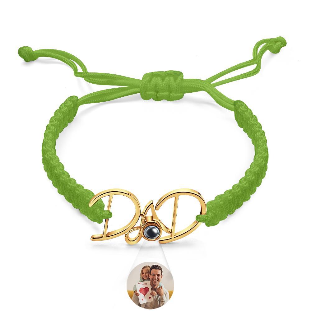 Cadeau De Tissage De Bracelet De Projection Personnalisé Pour Papa - votrecollierprenomfr