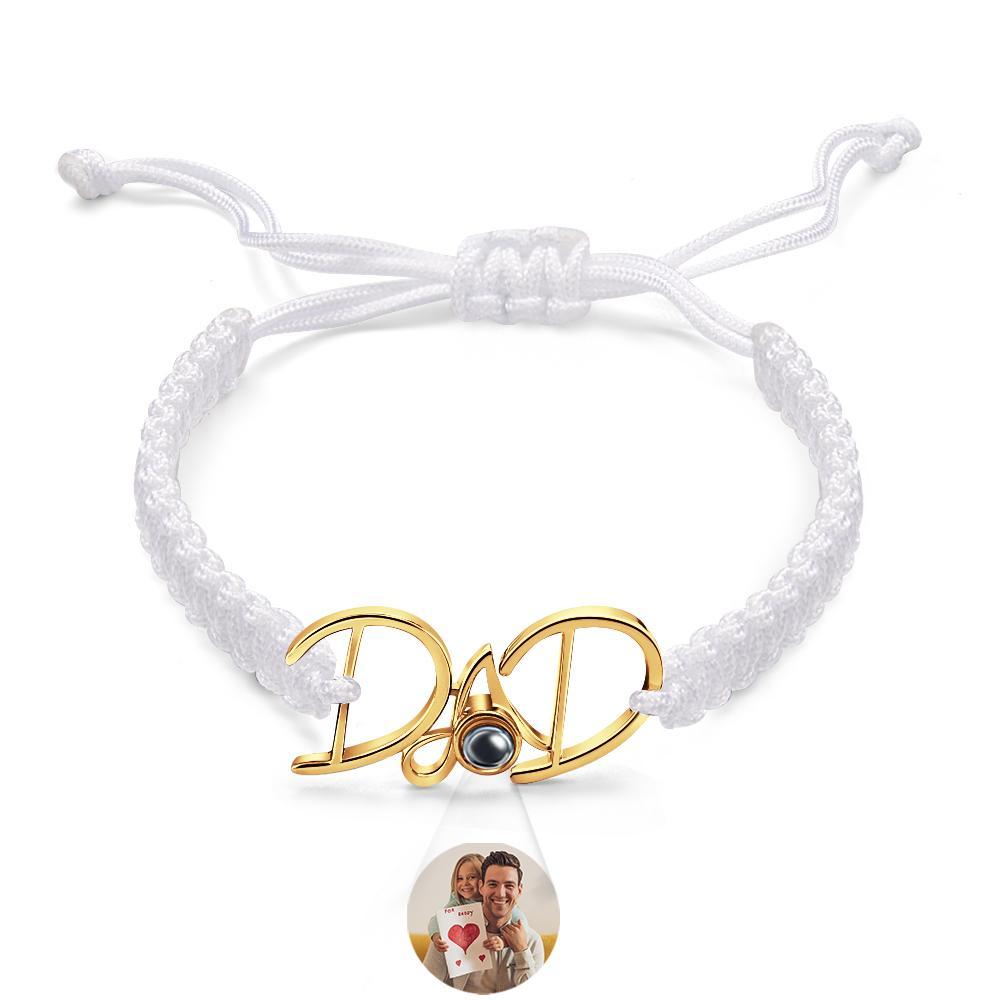 Cadeau De Tissage De Bracelet De Projection Personnalisé Pour Papa - votrecollierprenomfr
