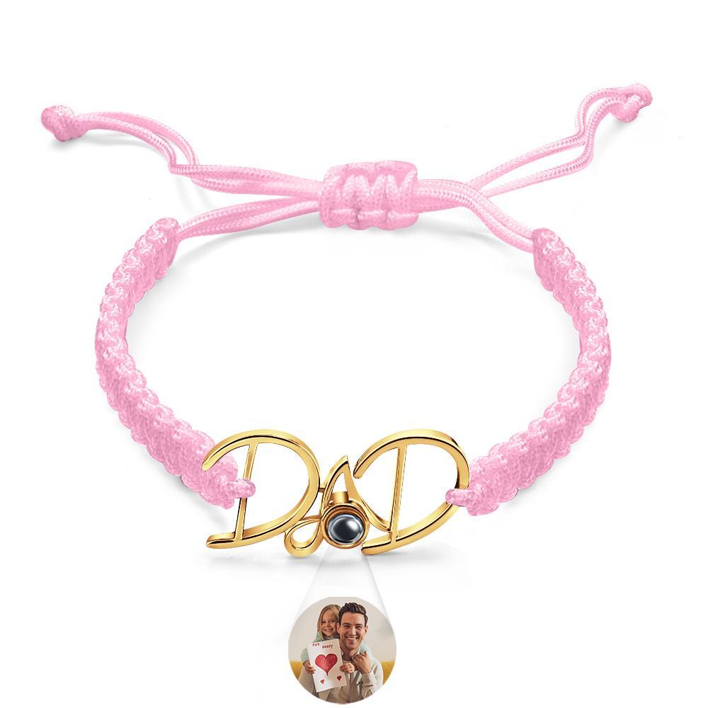 Cadeau De Tissage De Bracelet De Projection Personnalisé Pour Papa - votrecollierprenomfr