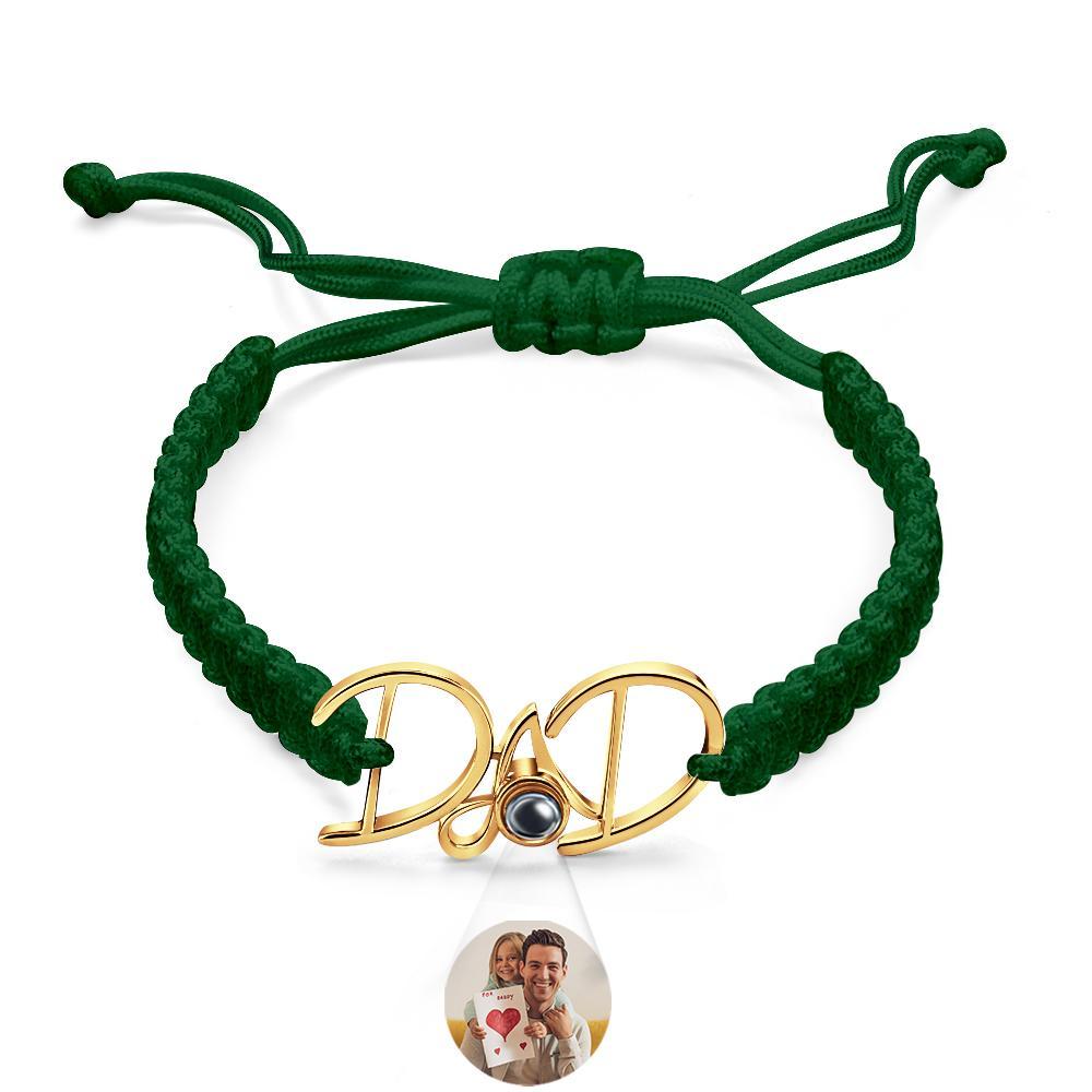 Cadeau De Tissage De Bracelet De Projection Personnalisé Pour Papa - votrecollierprenomfr