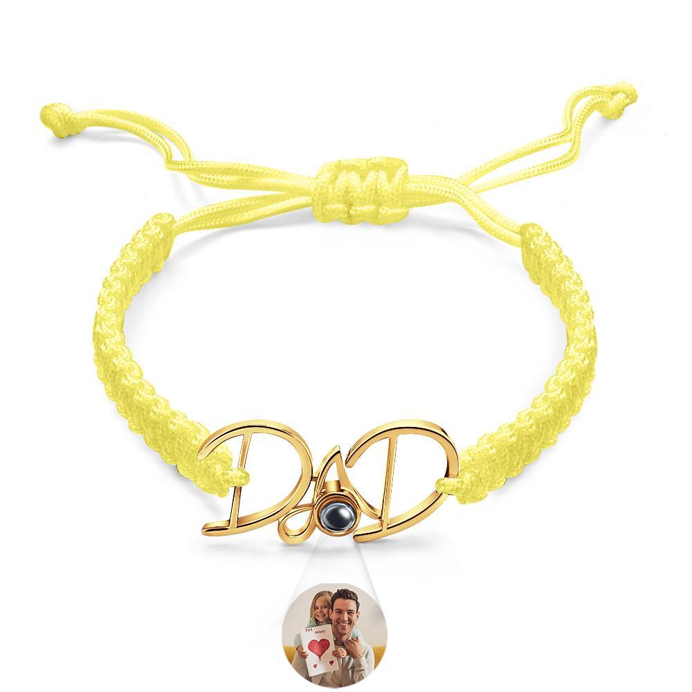Cadeau De Tissage De Bracelet De Projection Personnalisé Pour Papa - votrecollierprenomfr