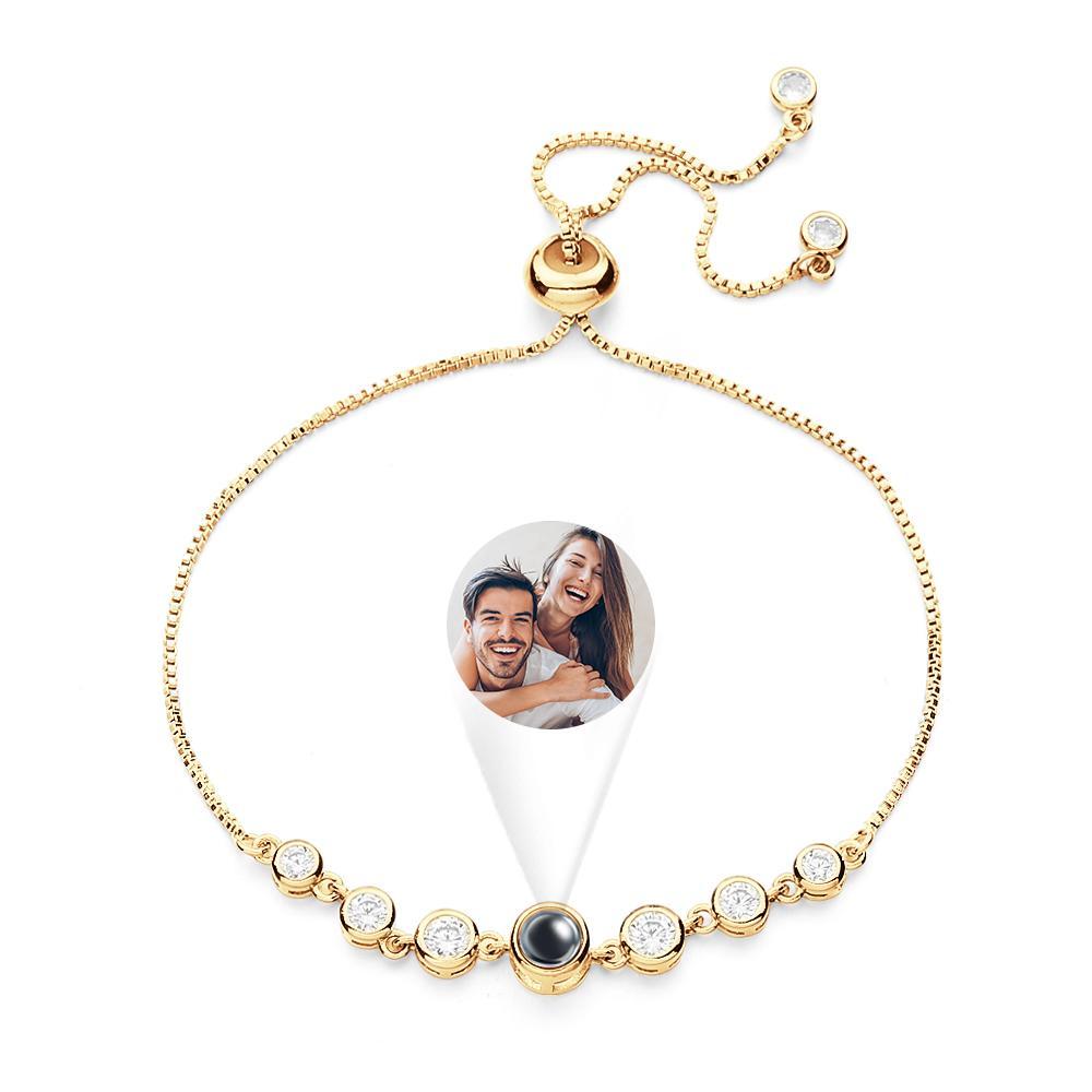 Bracelet De Projection Personnalisé Chaîne De Diamants Cadeau Simple - votrecollierprenomfr