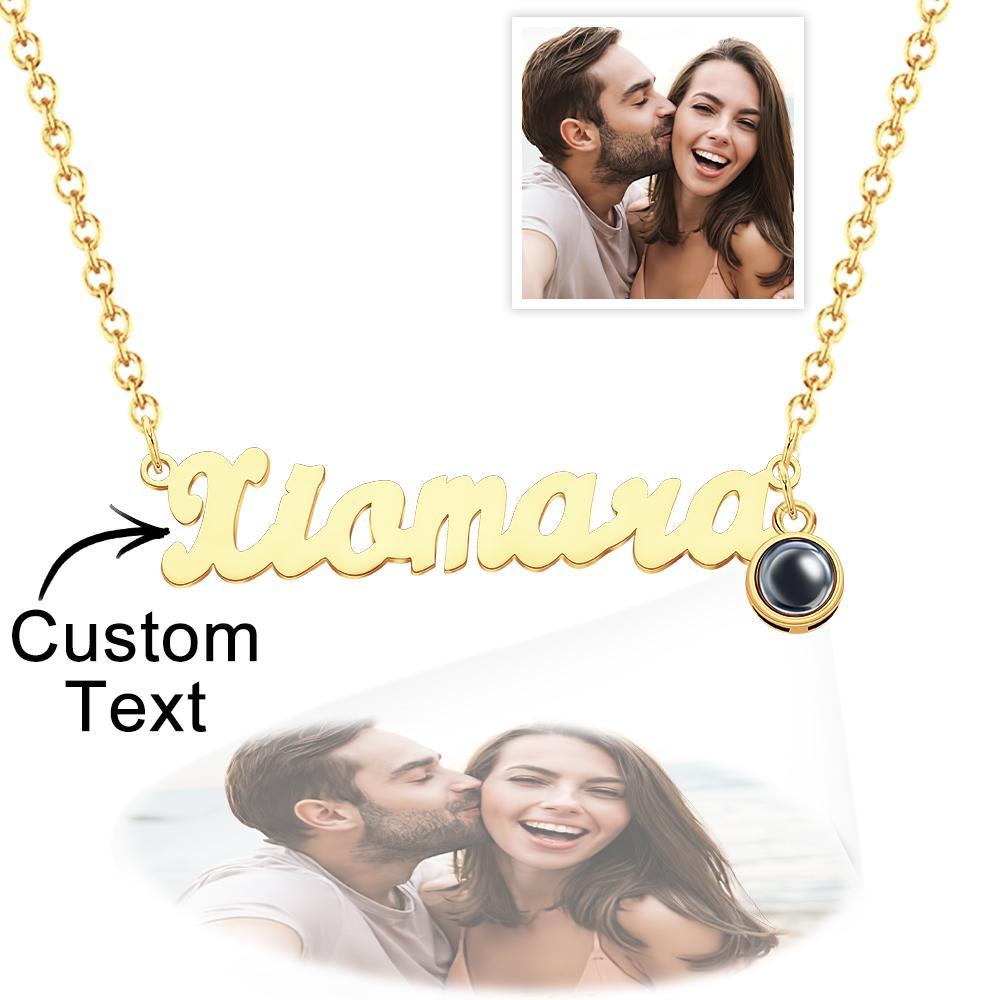 Collier De Projection De Photo Personnalisé Collier De Nom Personnalisé Cadeau Créatif Pour Les Femmes - votrecollierprenomfr