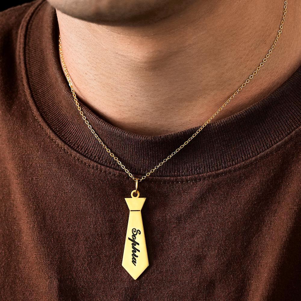 Collier Avec Nom Personnalisé, Cadeau Créatif Et Amusant Pour Papa - votrecollierprenomfr
