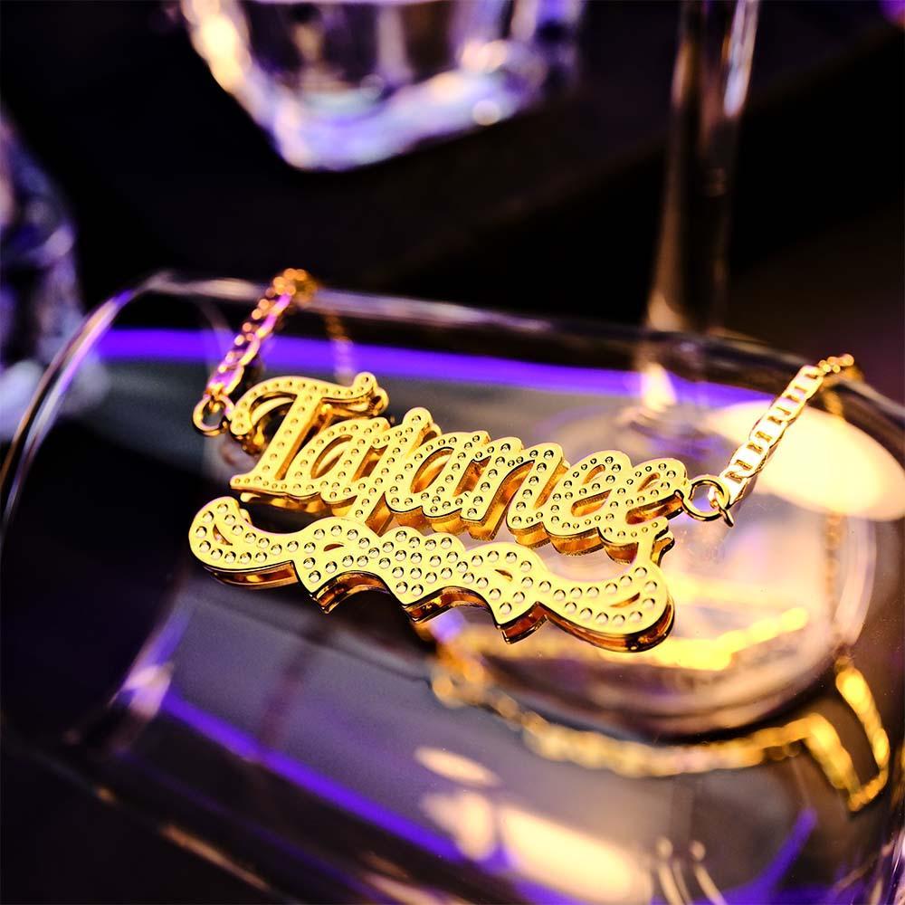 Collier Avec Nom Personnalisé, Style Hip Hop, Décor De Cœur, Cadeaux Pour Lui - votrecollierprenomfr