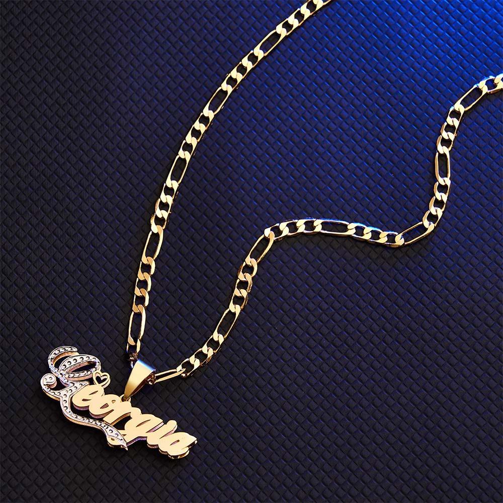 Collier Avec Nom Classique, Pendentif Initial Scintillant, Bijoux Cadeaux Pour Femmes - votrecollierprenomfr