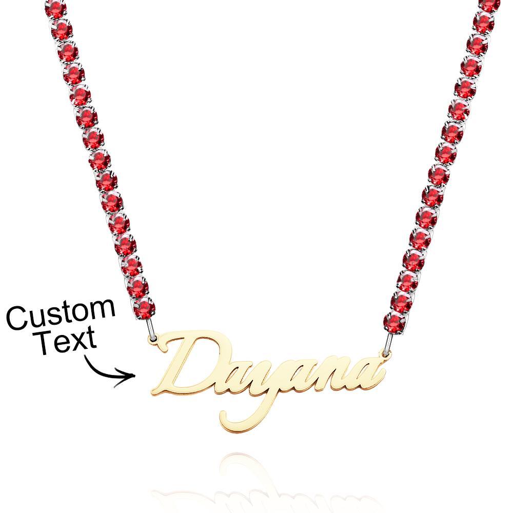 Collier Avec Nom Personnalisé, Chaîne De Tennis, Cadeau À La Mode - votrecollierprenomfr