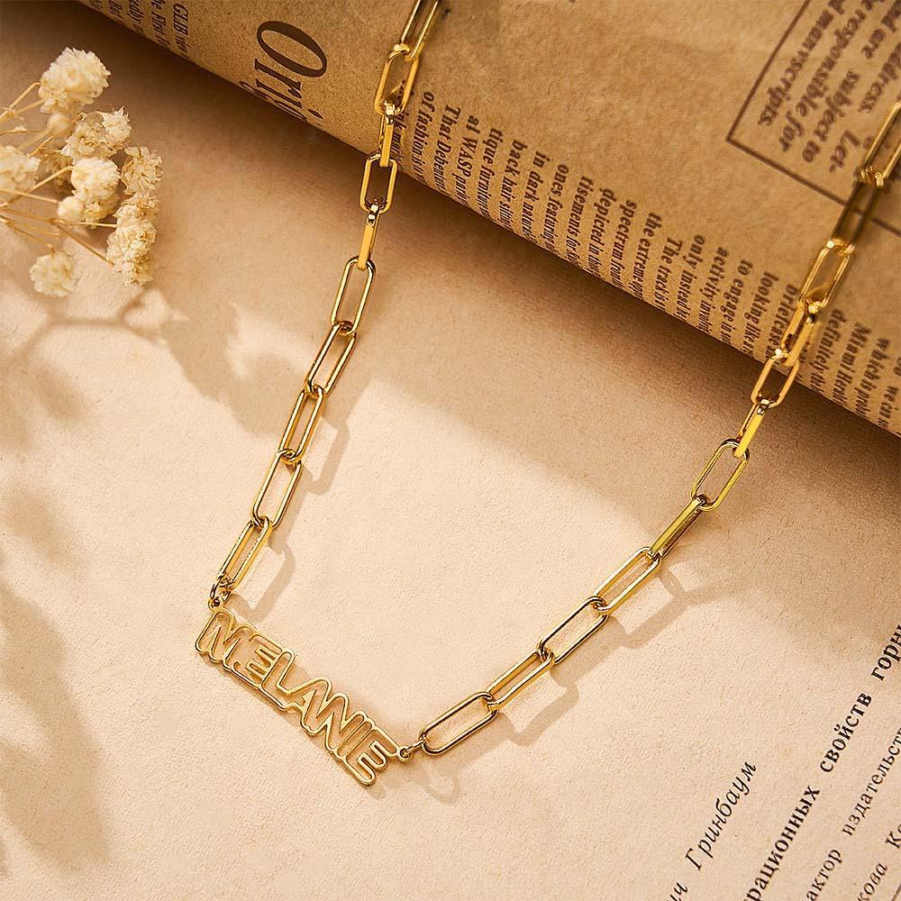 Collier Avec Nom Ajouré Personnalisé, Pendentif Élégant, Bijoux Cadeaux Pour Elle - votrecollierprenomfr
