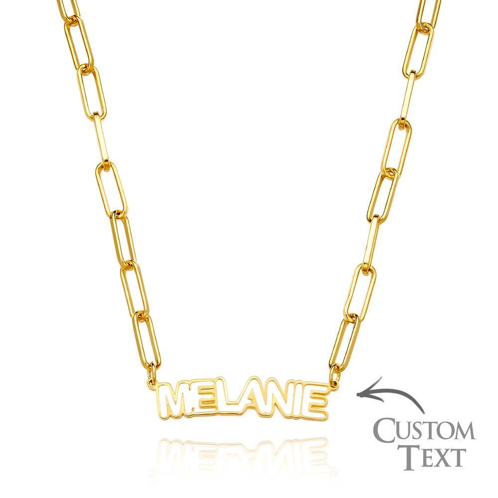 Collier Avec Nom Ajouré Personnalisé, Pendentif Élégant, Bijoux Cadeaux Pour Elle - votrecollierprenomfr