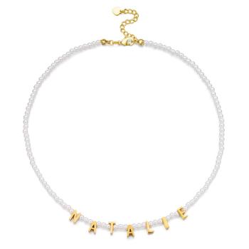 Collier De Perles Personnalisé, Collier De Nom Personnalisé, Cadeau Pour Elle - votrecollierprenomfr