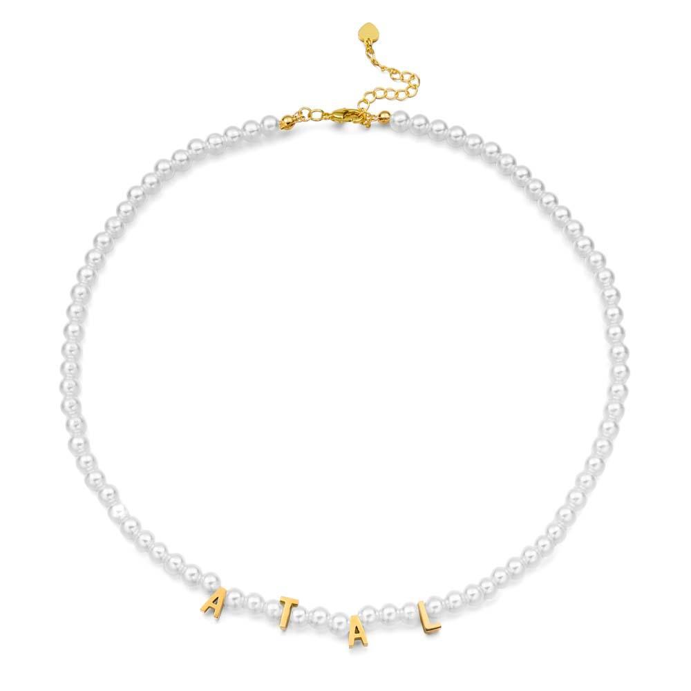 Collier De Perles Personnalisé, Collier De Nom Personnalisé, Cadeau Pour Elle - votrecollierprenomfr