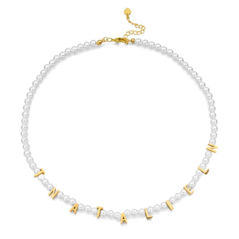 Collier De Perles Personnalisé, Collier De Nom Personnalisé, Cadeau Pour Elle - votrecollierprenomfr