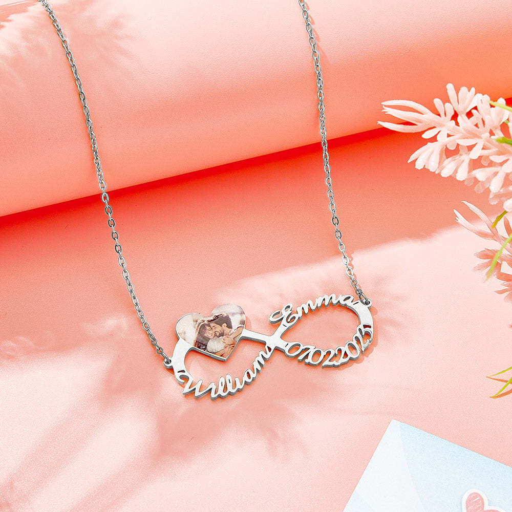 Collier Nom Personnalisé, Collier Infini Personnalisé, Cadeau D'anniversaire De Mariage Pour Elle - votrecollierprenomfr