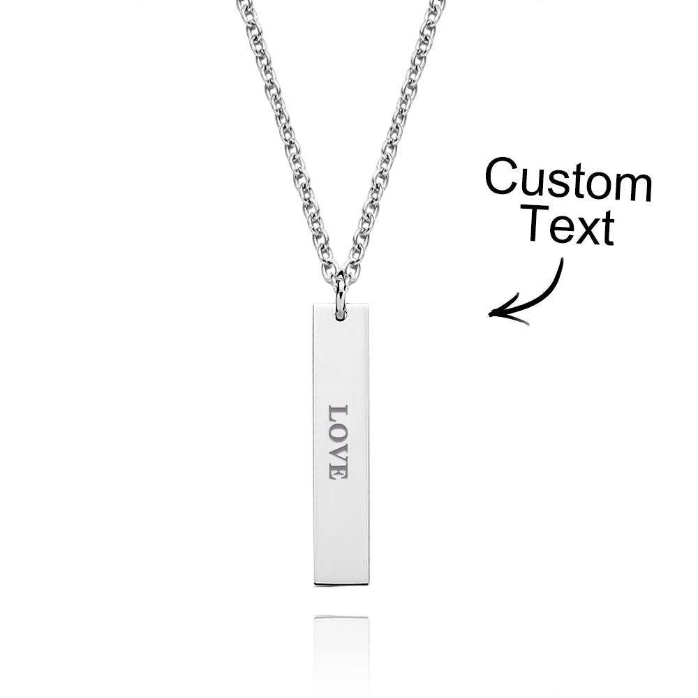 Collier Gravé Personnalisé, Petite Étiquette De Barre Personnalisée, Cadeaux Créatifs - votrecollierprenomfr