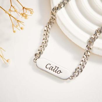 Collier Avec Nom Personnalisé, Chaîne À Maillons Cubains Vintage, Cadeau Pour Hommes Et Femmes - votrecollierprenomfr