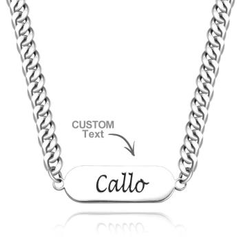 Collier Avec Nom Personnalisé, Chaîne À Maillons Cubains Vintage, Cadeau Pour Hommes Et Femmes - votrecollierprenomfr